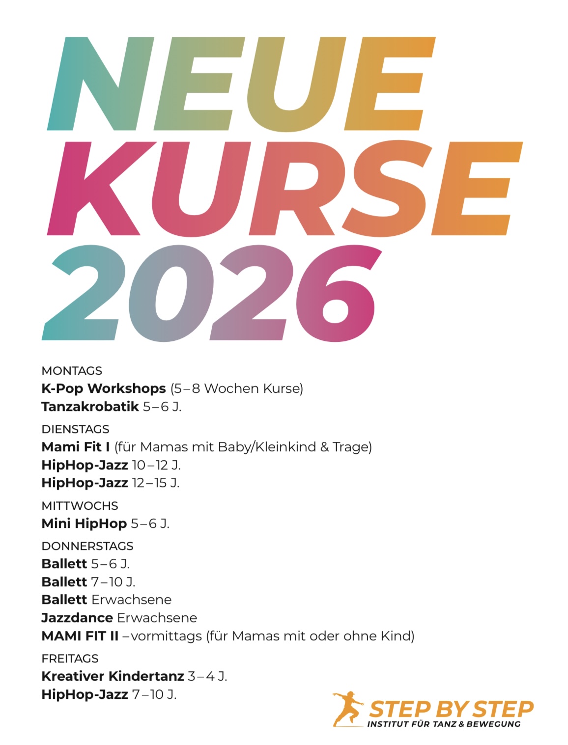 Schöner! Größer! Besser!  Bald gibt es noch mehr Kurse!